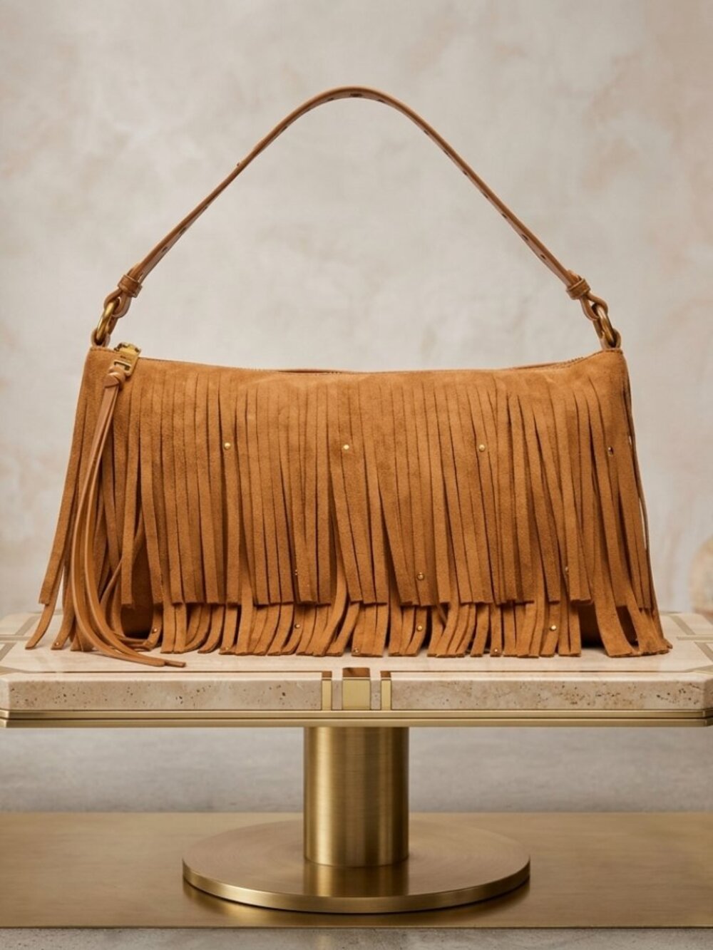 Boheme Bag Tobacco Fringe Shoulder Bag by Steve Madden
